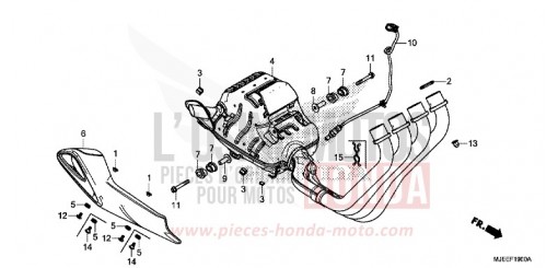 SILENCIEUX D'ECHAPPEMENT CB650FAG de 2016